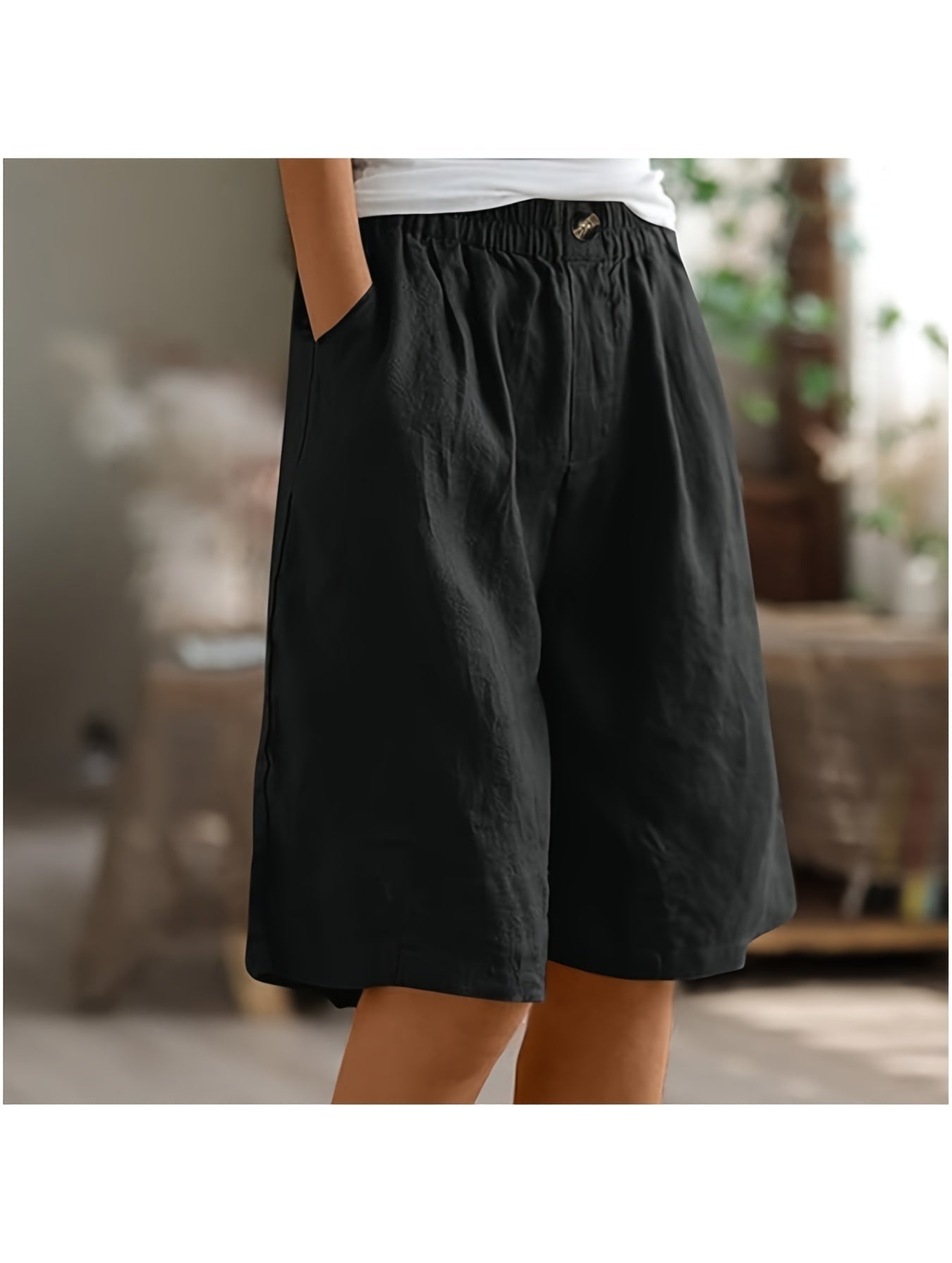 Laya | Wijde stretchshort met comfortband Modehuis-Nederland
