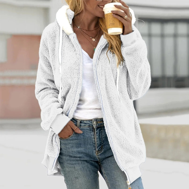 Damen Teddy Mantel mit Kapuze | Warme Modehuis-Nederland