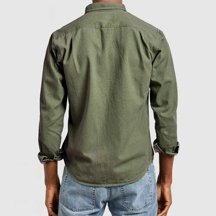 Heren Casual Katoenen Basis Overhemd Modehuis-Nederland