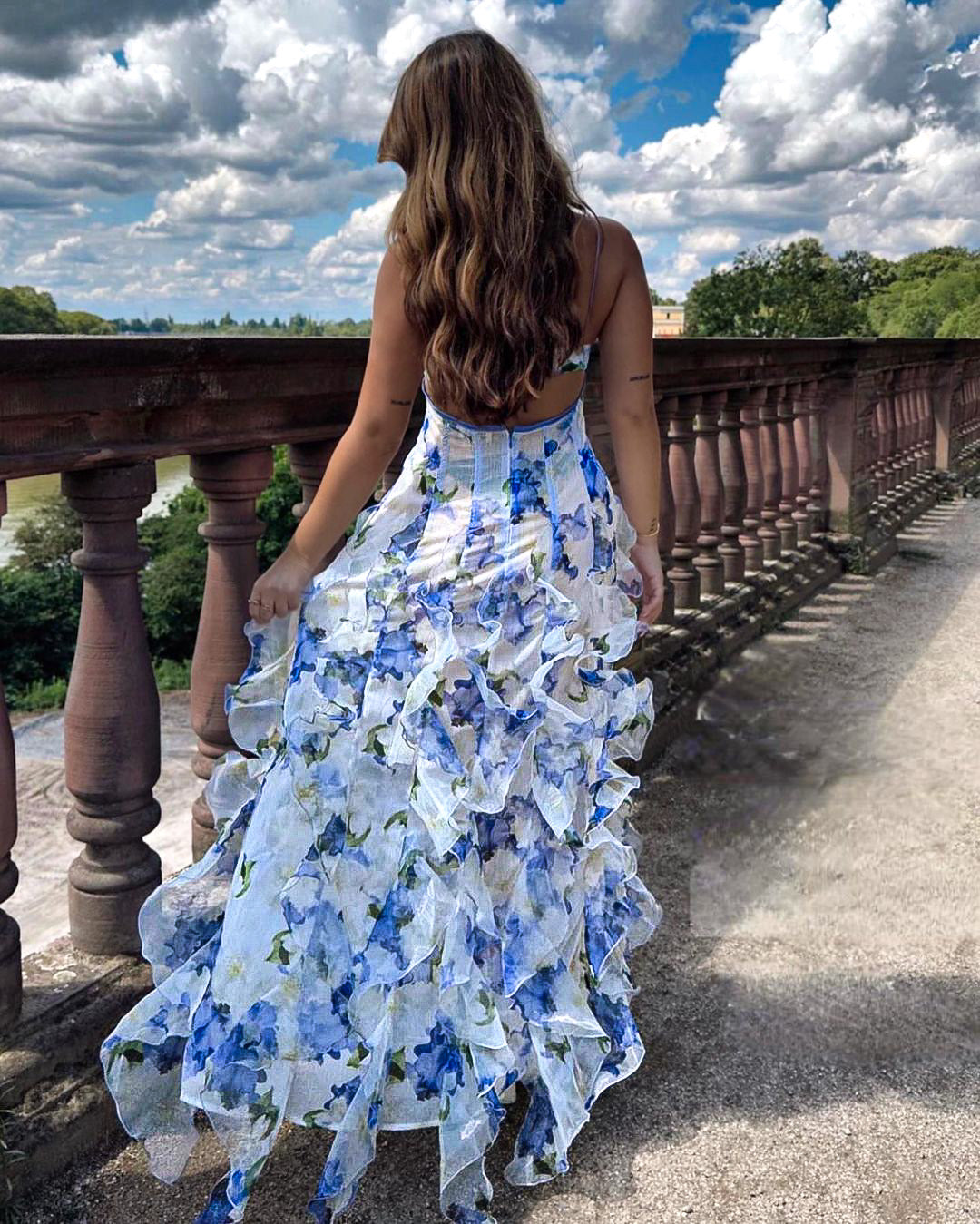 Fawn | Ruffled Floral Dress Modehuis-Nederland