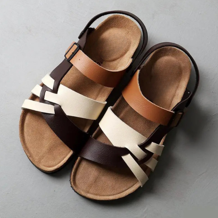 Dames sandalen dames met minimalistische bandjes Modehuis-Nederland