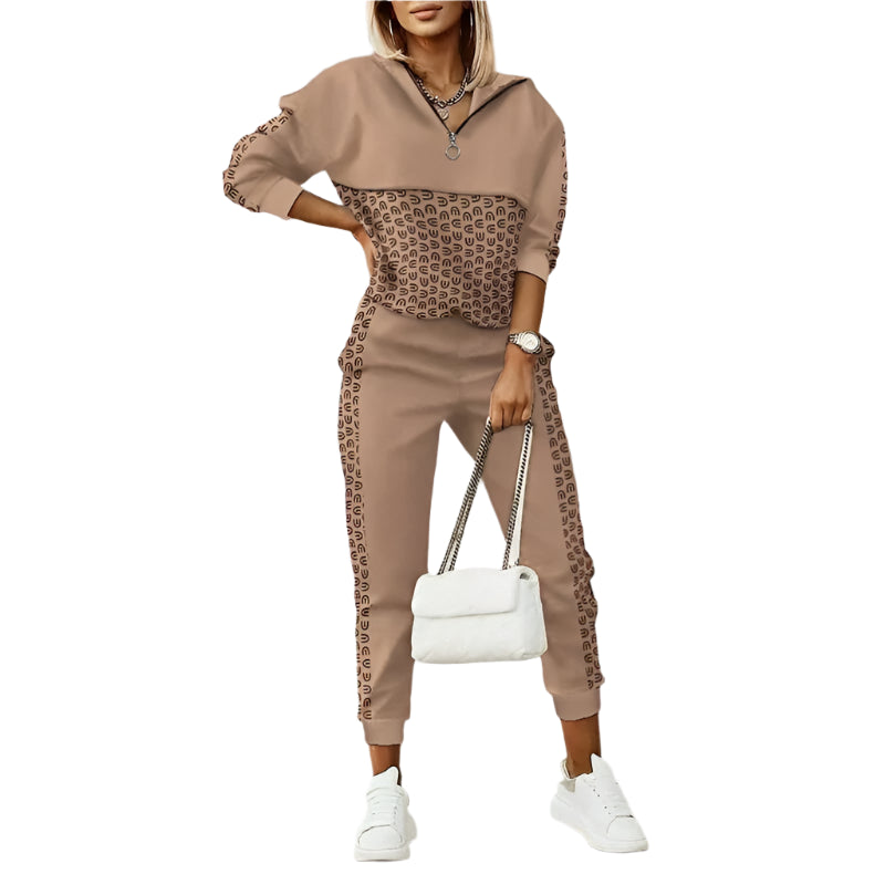 Jessi - Stijlvol 2-Delige Trainingspak Comfortabel & Warm Modehuis-Nederland