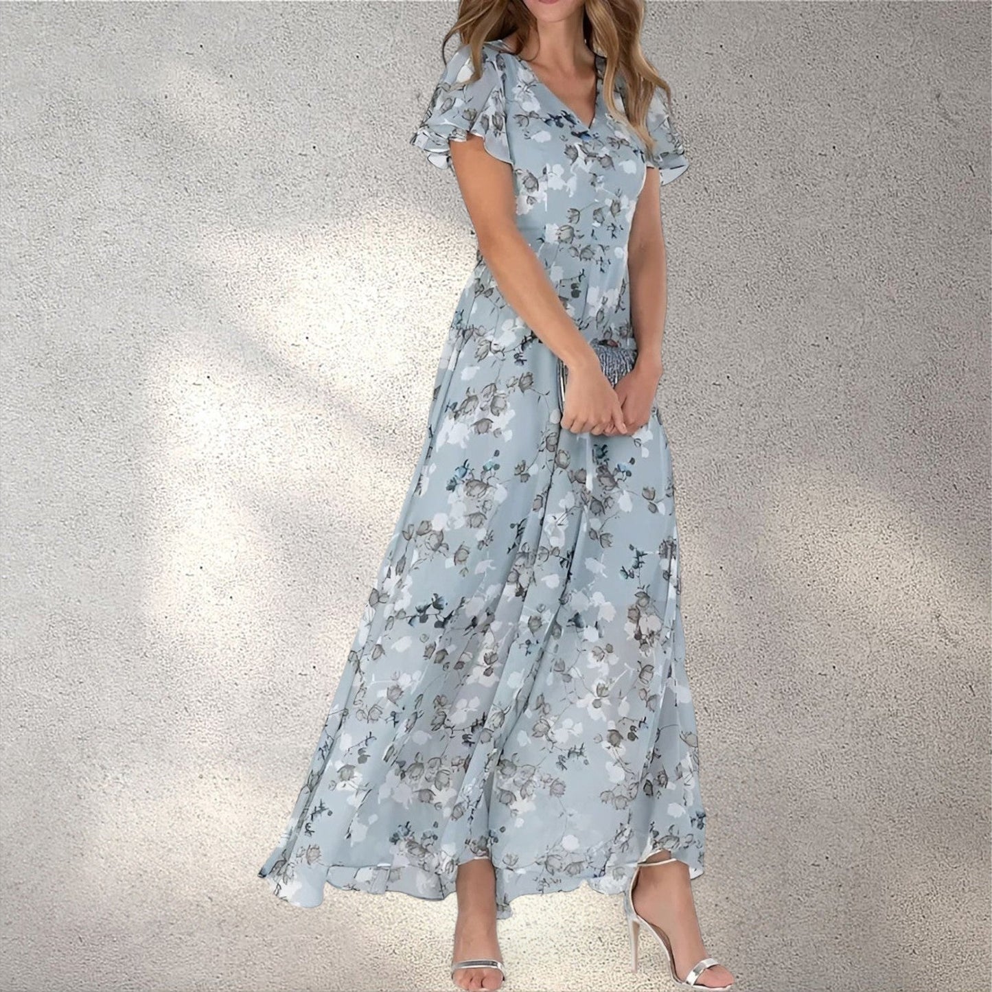 Alma | Luchtige Zomerjurk met Vlindermouwen Modehuis-Nederland