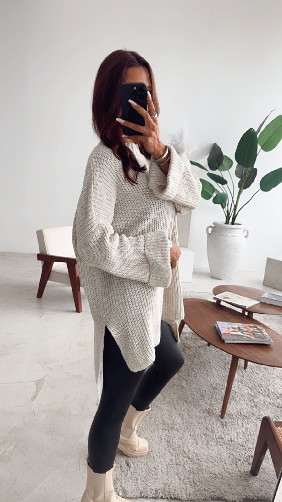 Alys | Oversized trui met opstaande kraag Modehuis-Nederland