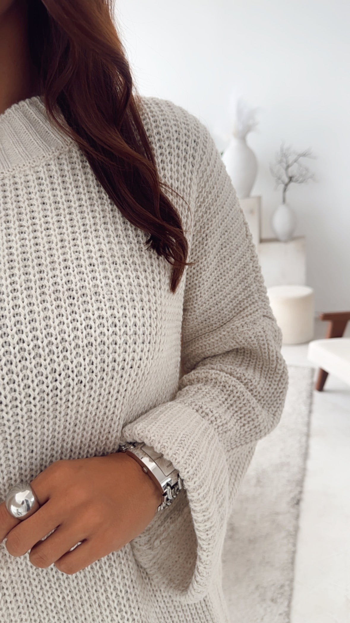 Alys | Oversized trui met opstaande kraag Modehuis-Nederland