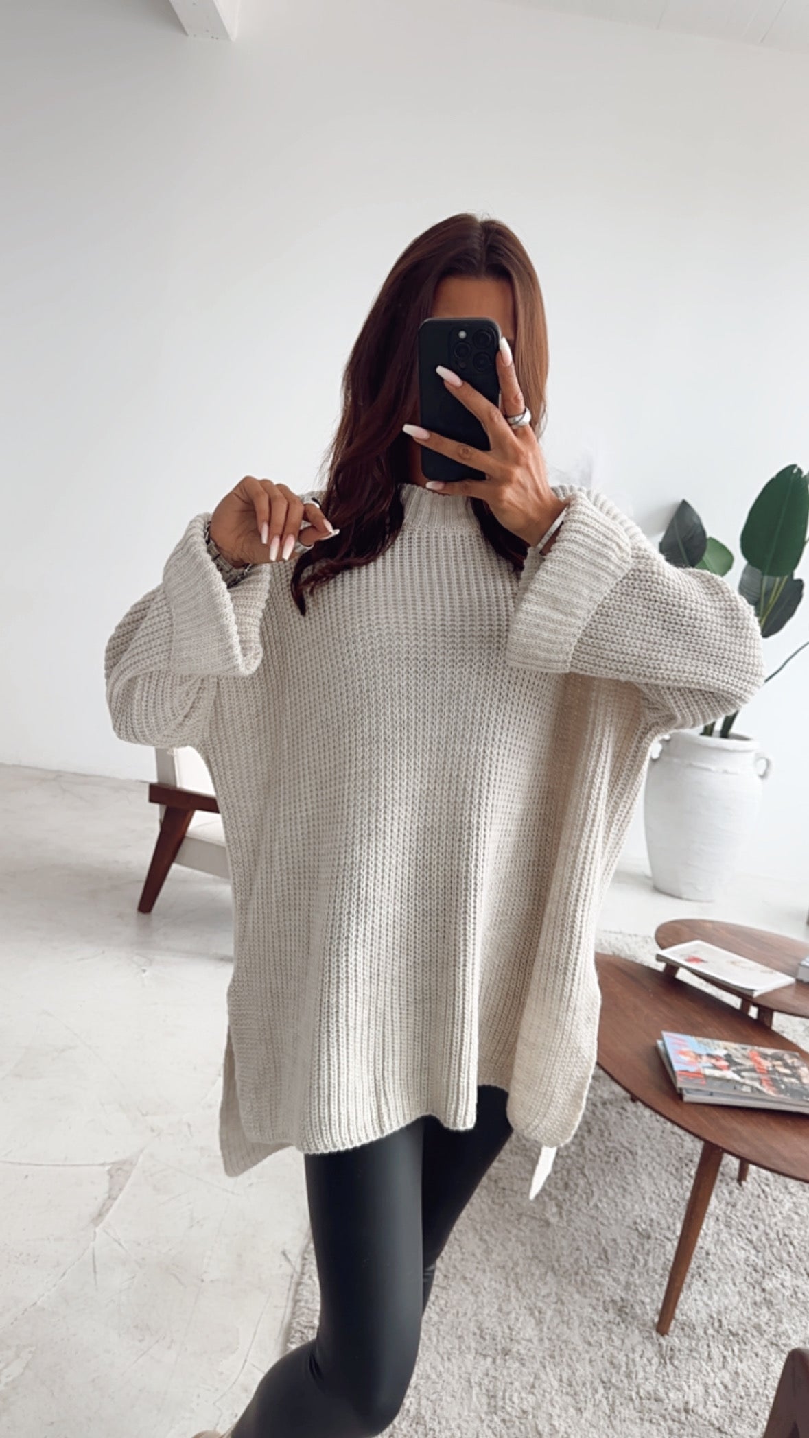 Alys | Oversized trui met opstaande kraag Modehuis-Nederland