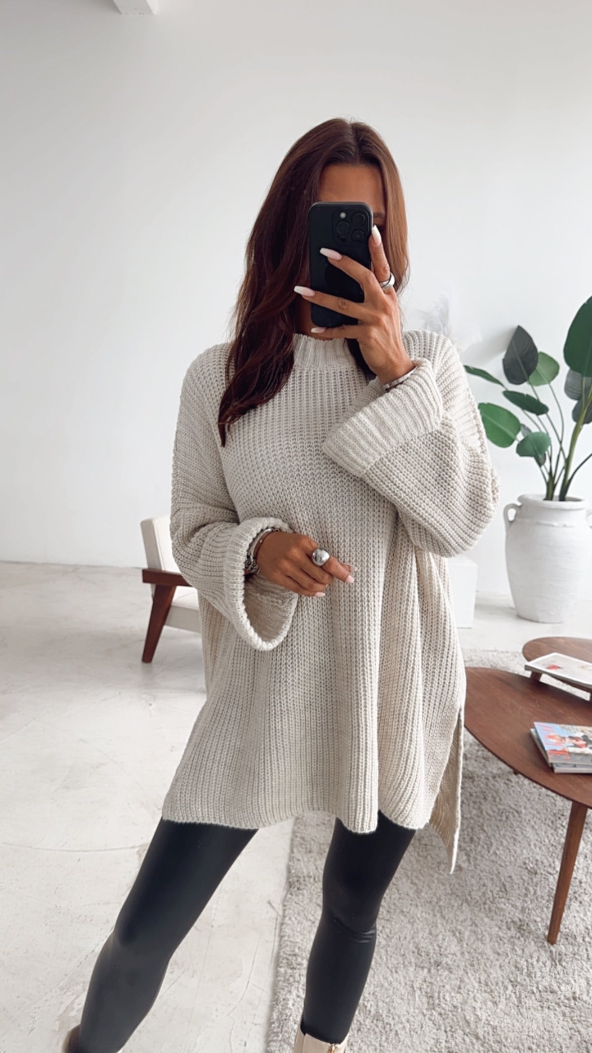 Alys | Oversized trui met opstaande kraag Modehuis-Nederland