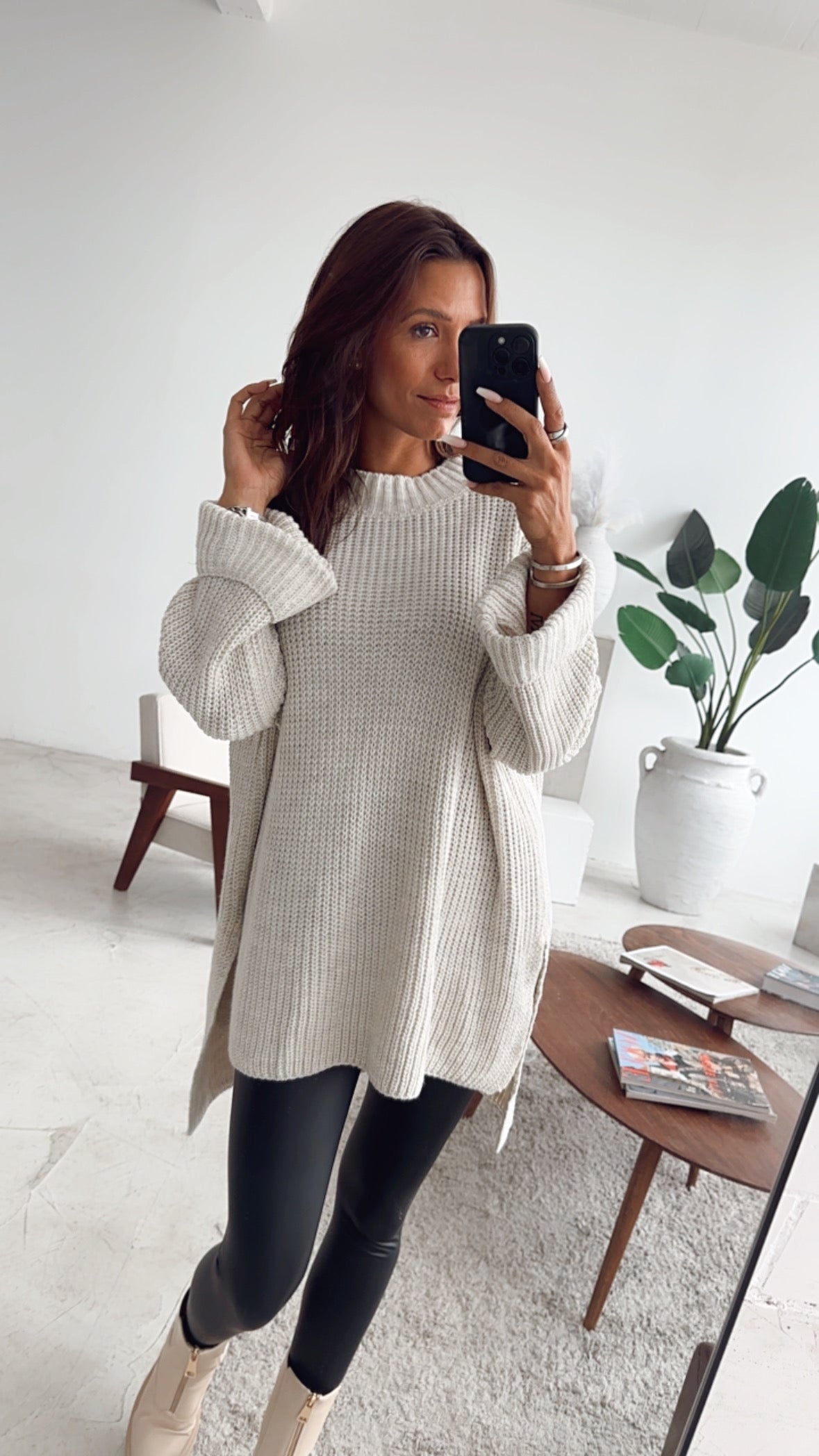 Alys | Oversized trui met opstaande kraag Modehuis-Nederland