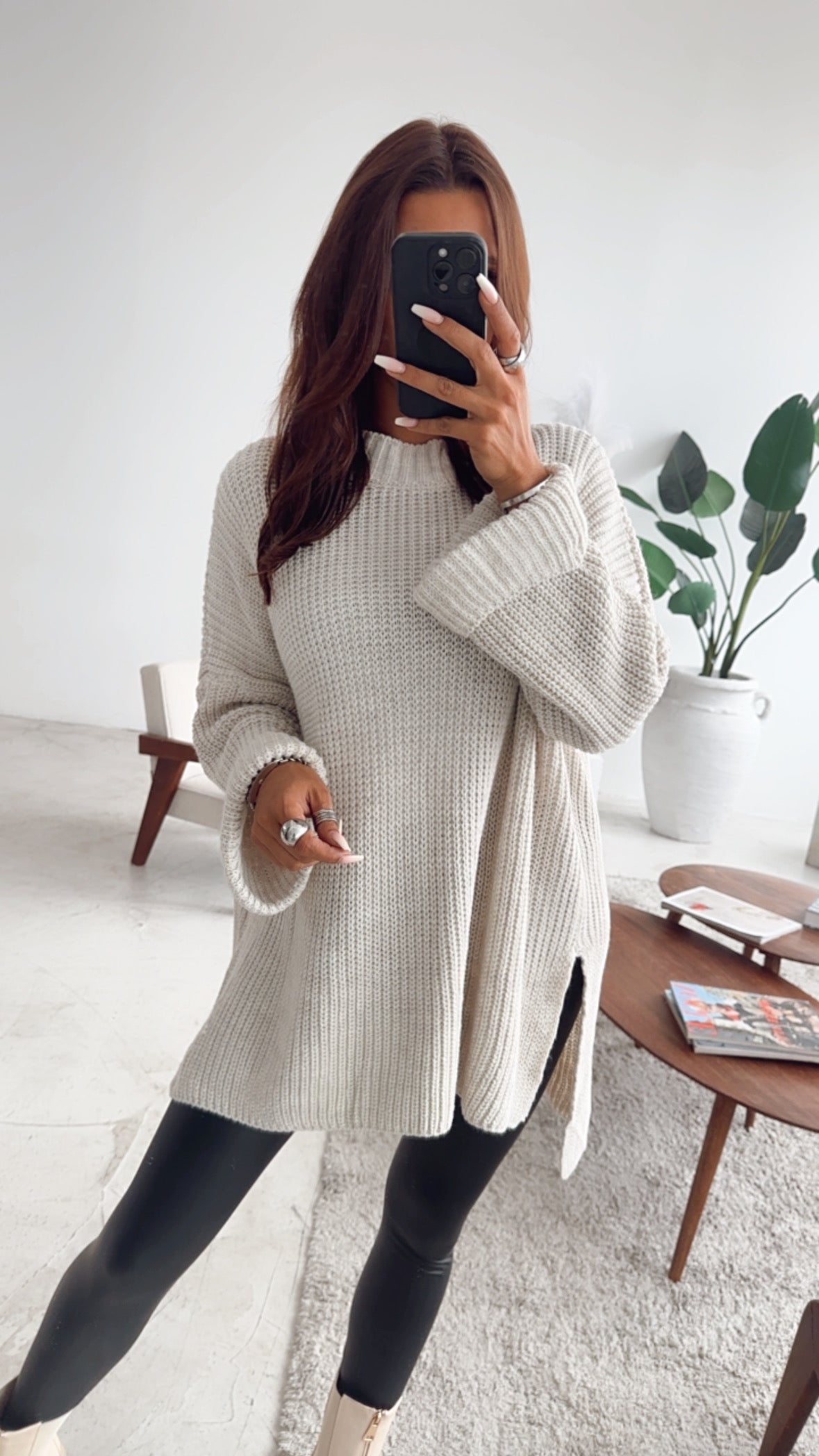 Alys | Oversized trui met opstaande kraag Modehuis-Nederland