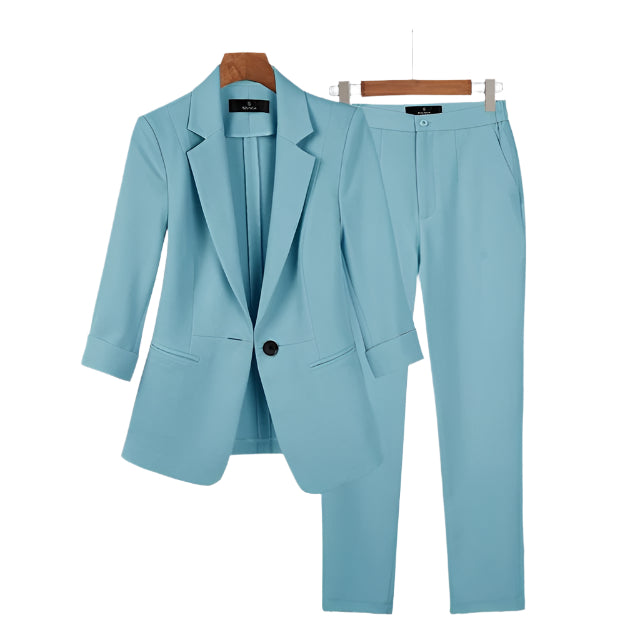 Tweedelig pak | éénknoopssluiting en slim-fit broek Modehuis-Nederland