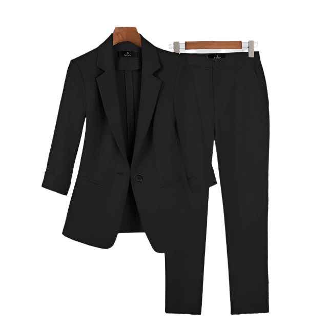 Tweedelig pak | éénknoopssluiting en slim-fit broek Modehuis-Nederland