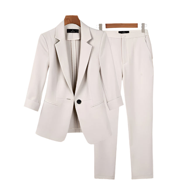 Tweedelig pak | éénknoopssluiting en slim-fit broek Modehuis-Nederland