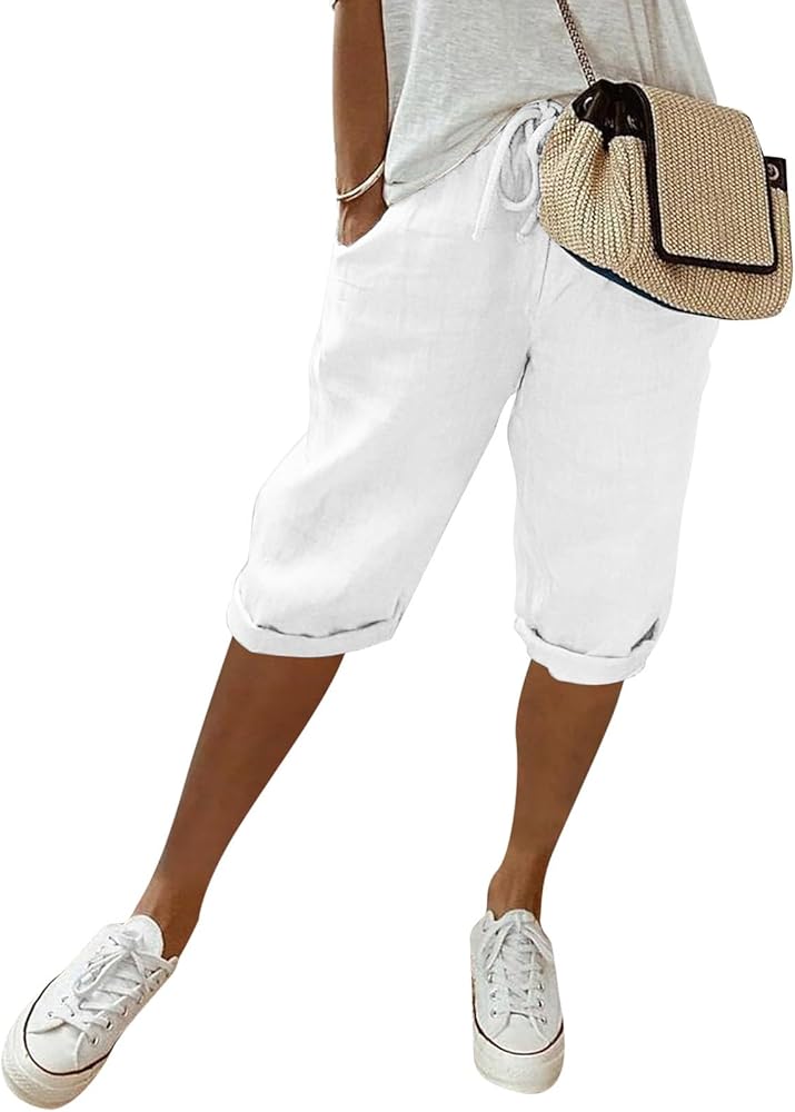 Amy | Halflange casual bermuda met omgeslagen zoom voor dames Modehuis-Nederland