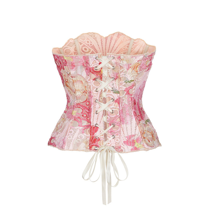 Kanten bustier top met baleinen en elegante fit – Alurelle Modehuis-Nederland