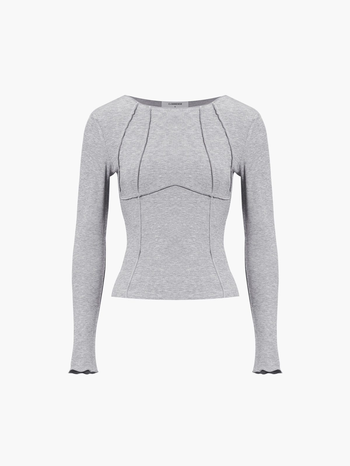 Basic Piping Long Sleeve Top Modehuis-Nederland