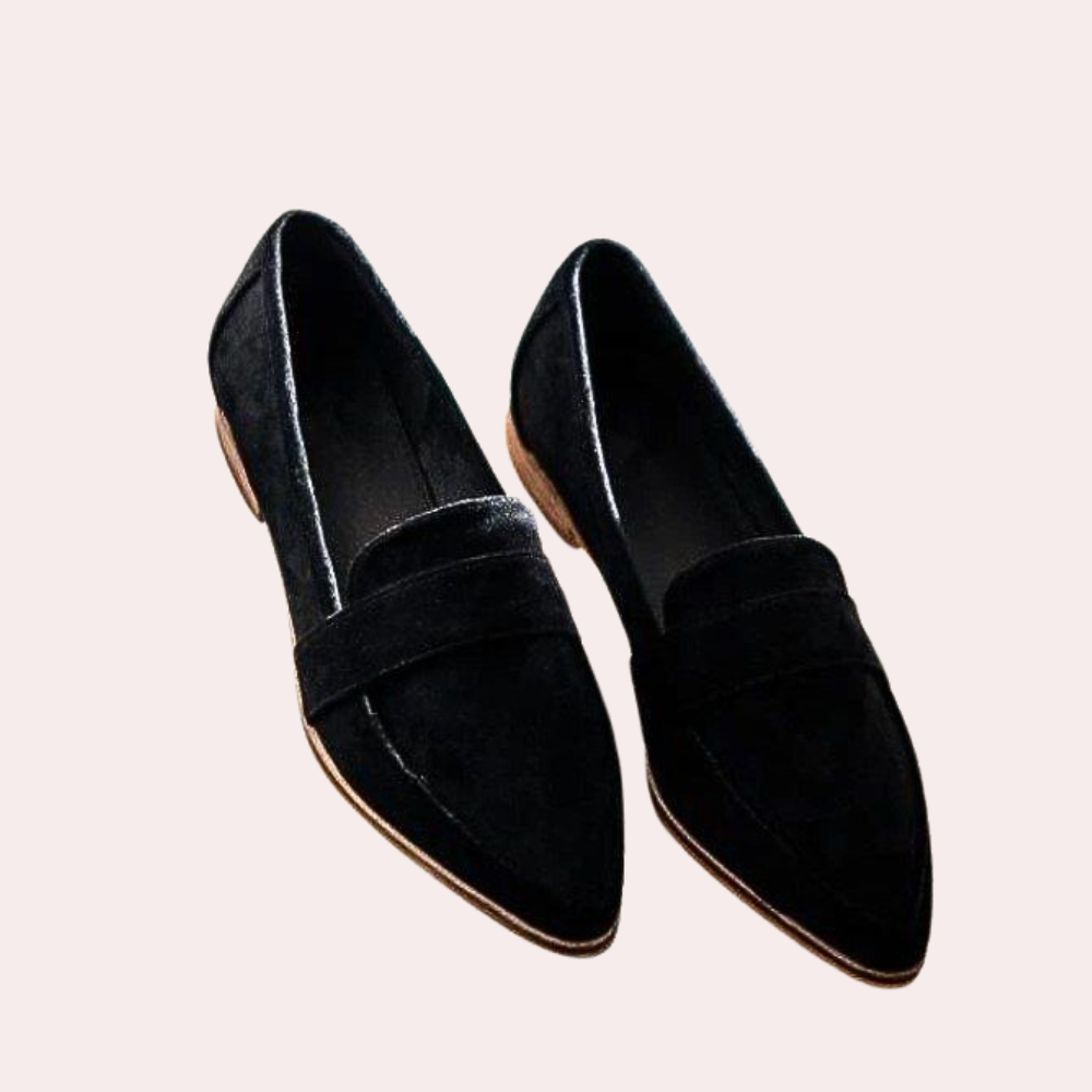 Trendy comfortabele instappers loafers suèdelook voor dames - Hollie Modehuis-Nederland