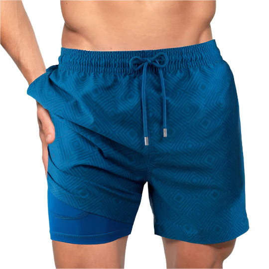 Braxton AquaFlex Zwemshorts voor Mannen met Trekkoord en Verstopte Zak voor Telefoon Modehuis-Nederland