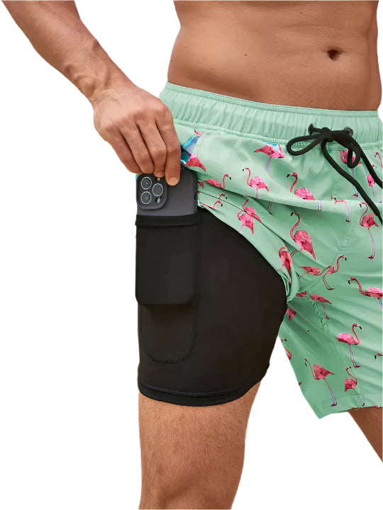 Braxton AquaFlex Zwemshorts voor Mannen met Trekkoord en Verstopte Zak voor Telefoon Modehuis-Nederland