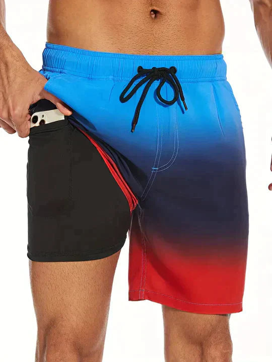Braxton AquaFlex Zwemshorts voor Mannen met Trekkoord en Verstopte Zak voor Telefoon Modehuis-Nederland