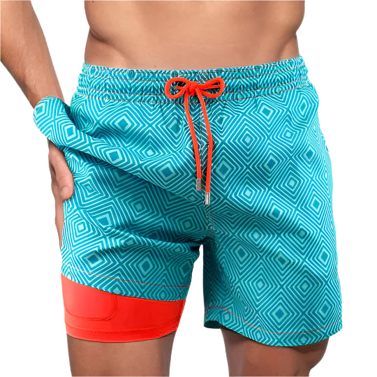 Braxton AquaFlex Zwemshorts voor Mannen met Trekkoord en Verstopte Zak voor Telefoon Modehuis-Nederland