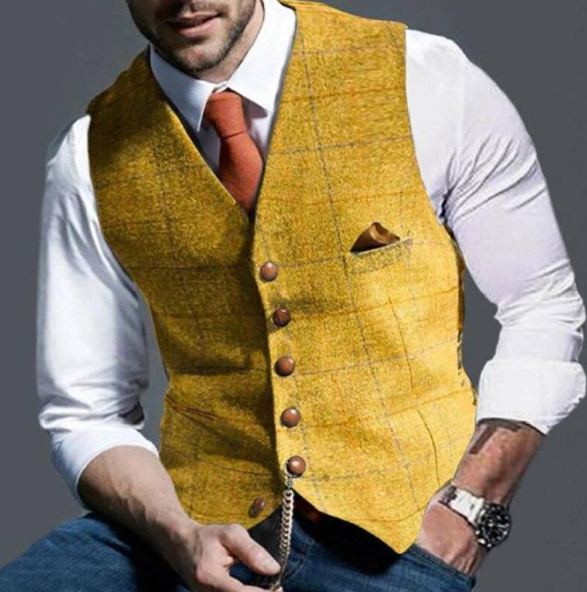 Heren Elegante Gilet – Stijlvol, Comfortabel en Veelzijdig Modehuis-Nederland