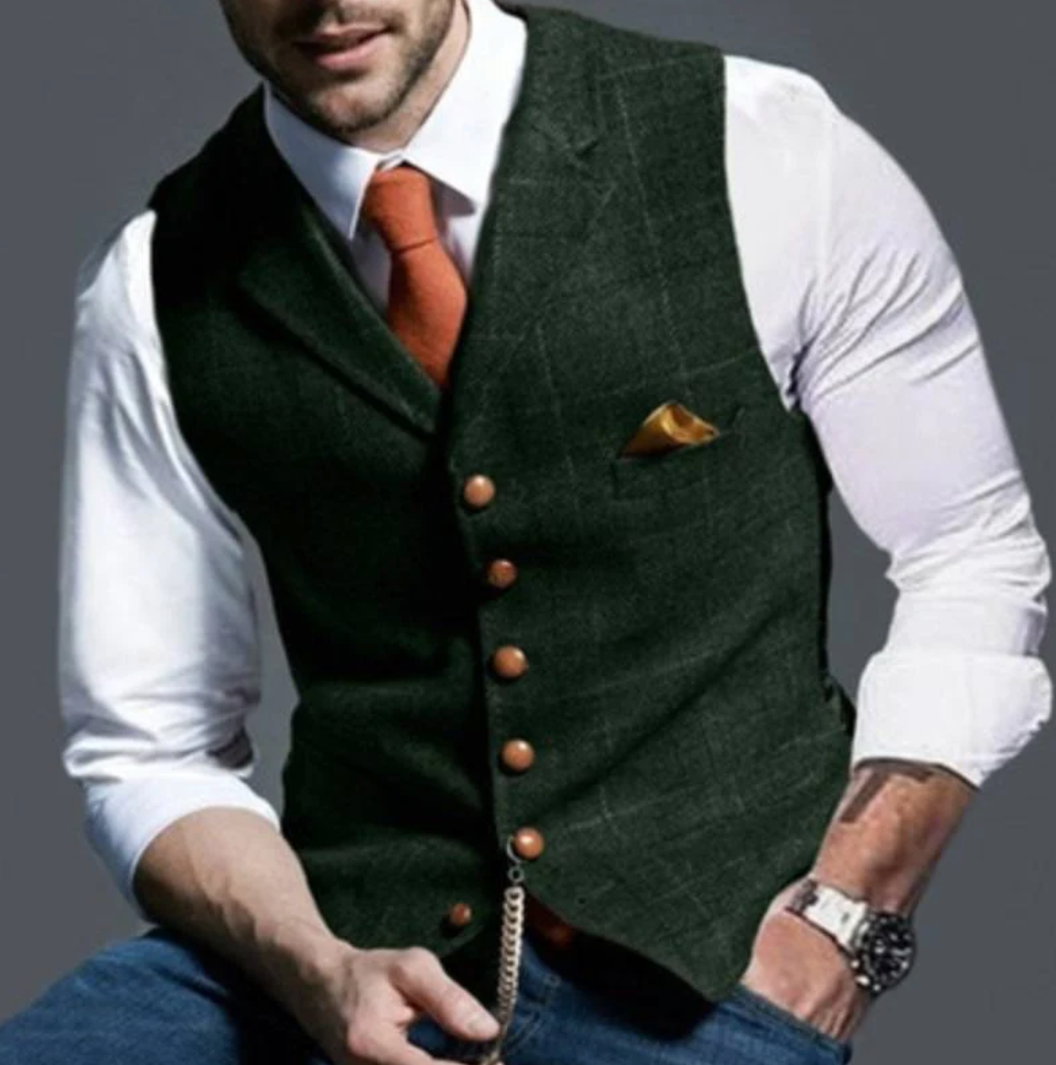 Heren Elegante Gilet – Stijlvol, Comfortabel en Veelzijdig Modehuis-Nederland