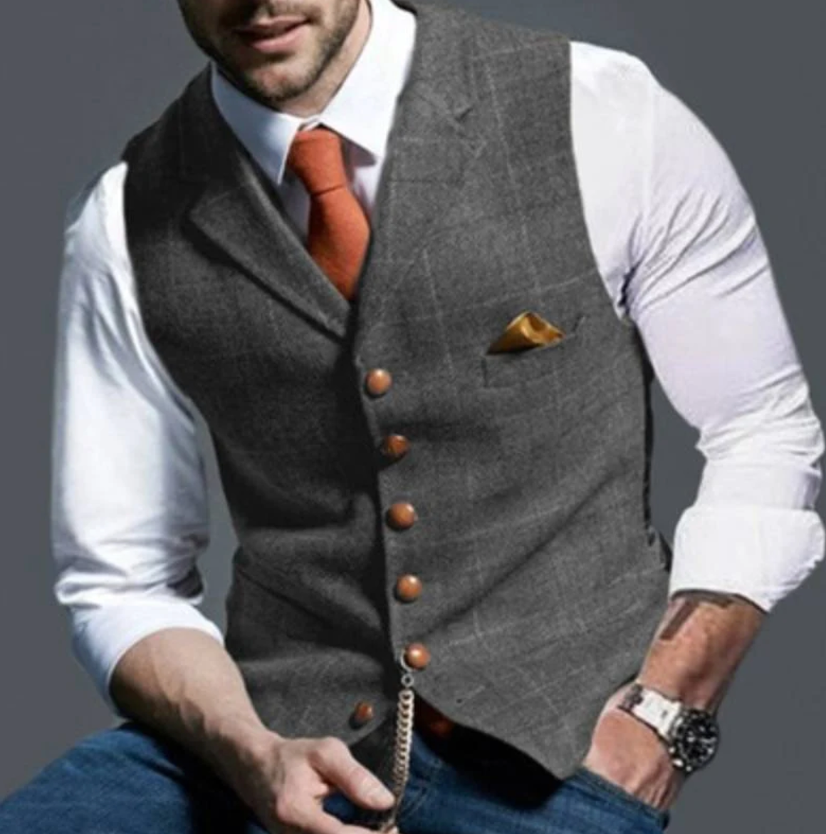 Heren Elegante Gilet – Stijlvol, Comfortabel en Veelzijdig Modehuis-Nederland