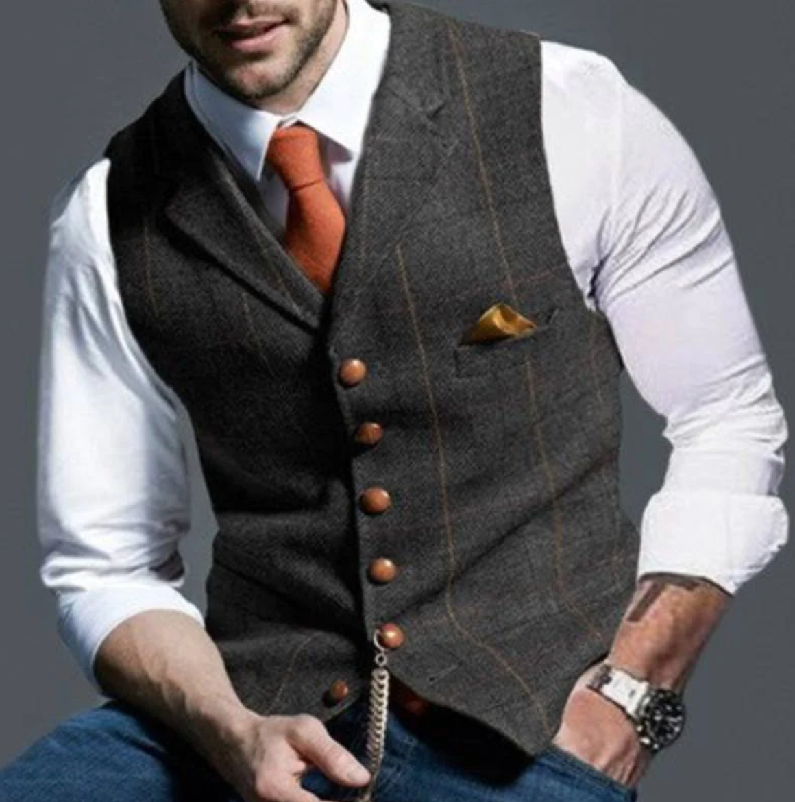 Heren Elegante Gilet – Stijlvol, Comfortabel en Veelzijdig Modehuis-Nederland