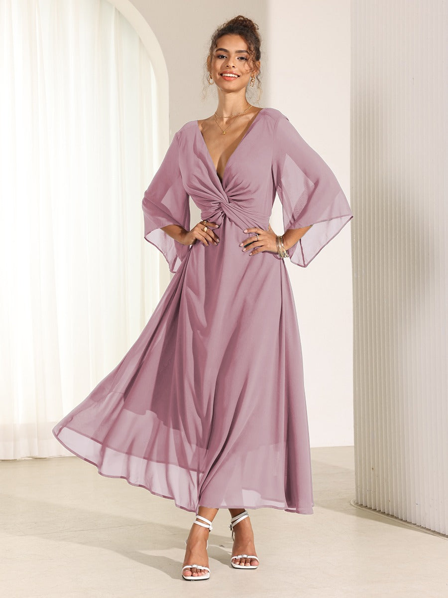 Isabellaâ„¢ | Lange jurk met elegante ruches Modehuis-Nederland