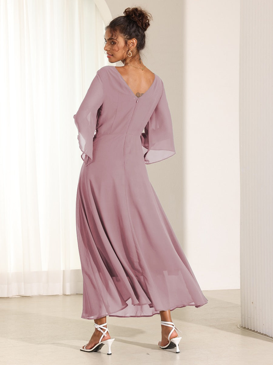 Isabellaâ„¢ | Lange jurk met elegante ruches Modehuis-Nederland