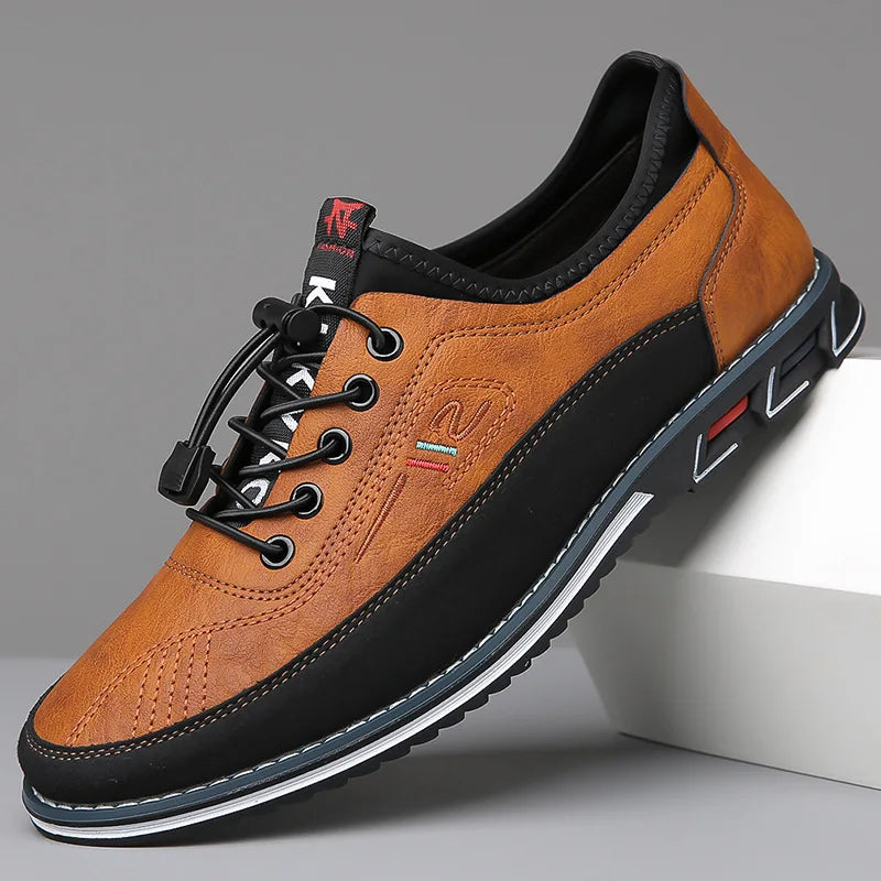 Heren schoenen in oxford-stijl met dikke zool en veterdesign