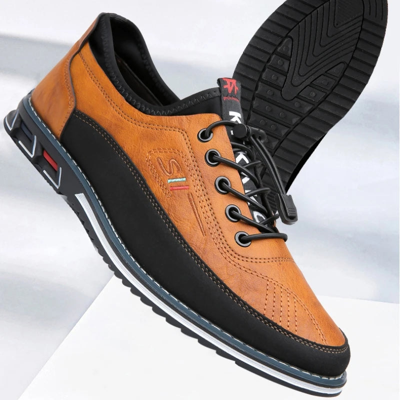 Heren schoenen in oxford-stijl met dikke zool en veterdesign