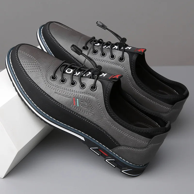 Heren schoenen in oxford-stijl met dikke zool en veterdesign