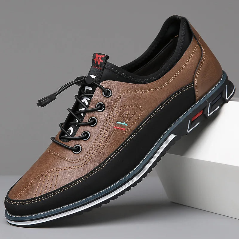 Heren schoenen in oxford-stijl met dikke zool en veterdesign