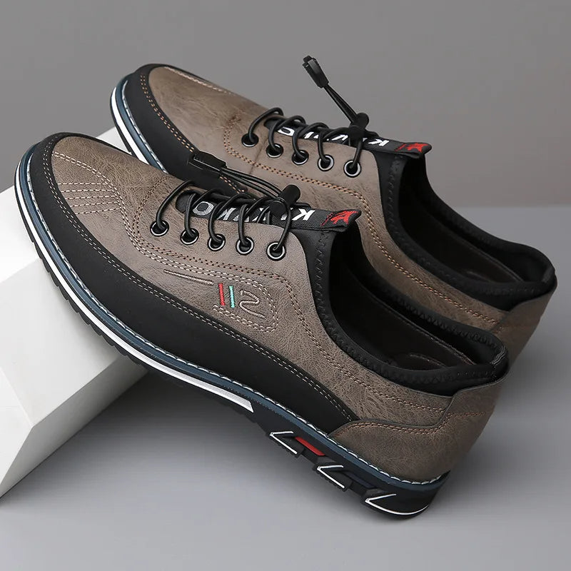 Heren schoenen in oxford-stijl met dikke zool en veterdesign