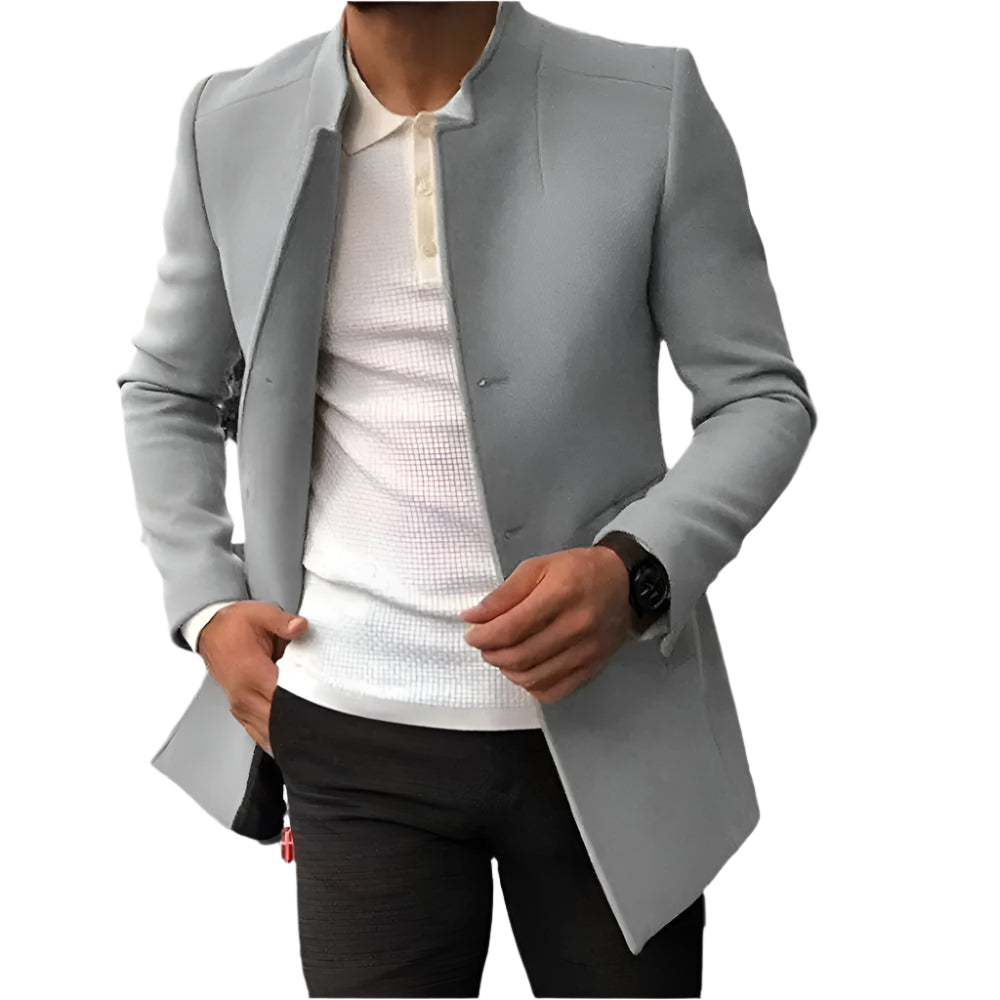 Brunoâ„¢ - Elegante Cappotto da Uomo in Lana Modehuis-Nederland