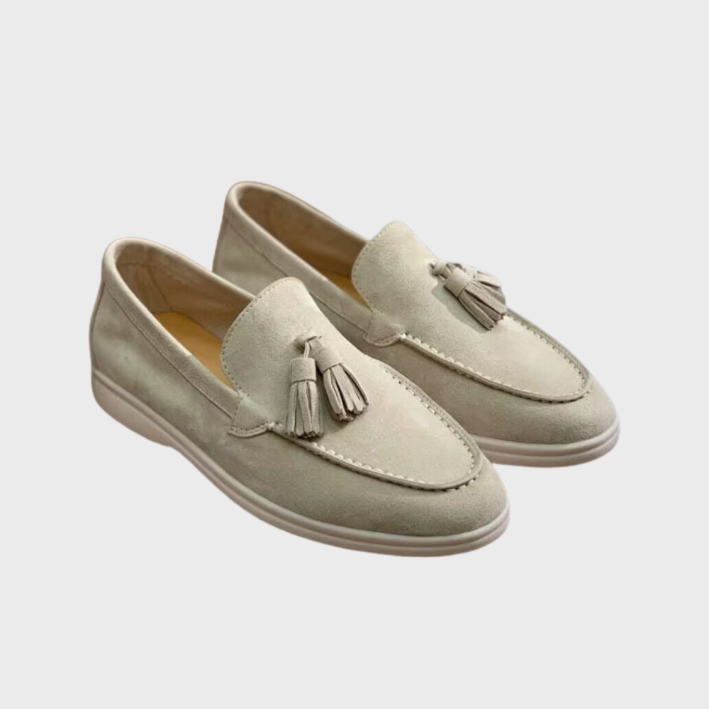 Men’s Suede Loafers - Tassel Slip-On - Moccasin Toe - Casual & Smart Dress Shoe Modehuis-Nederland