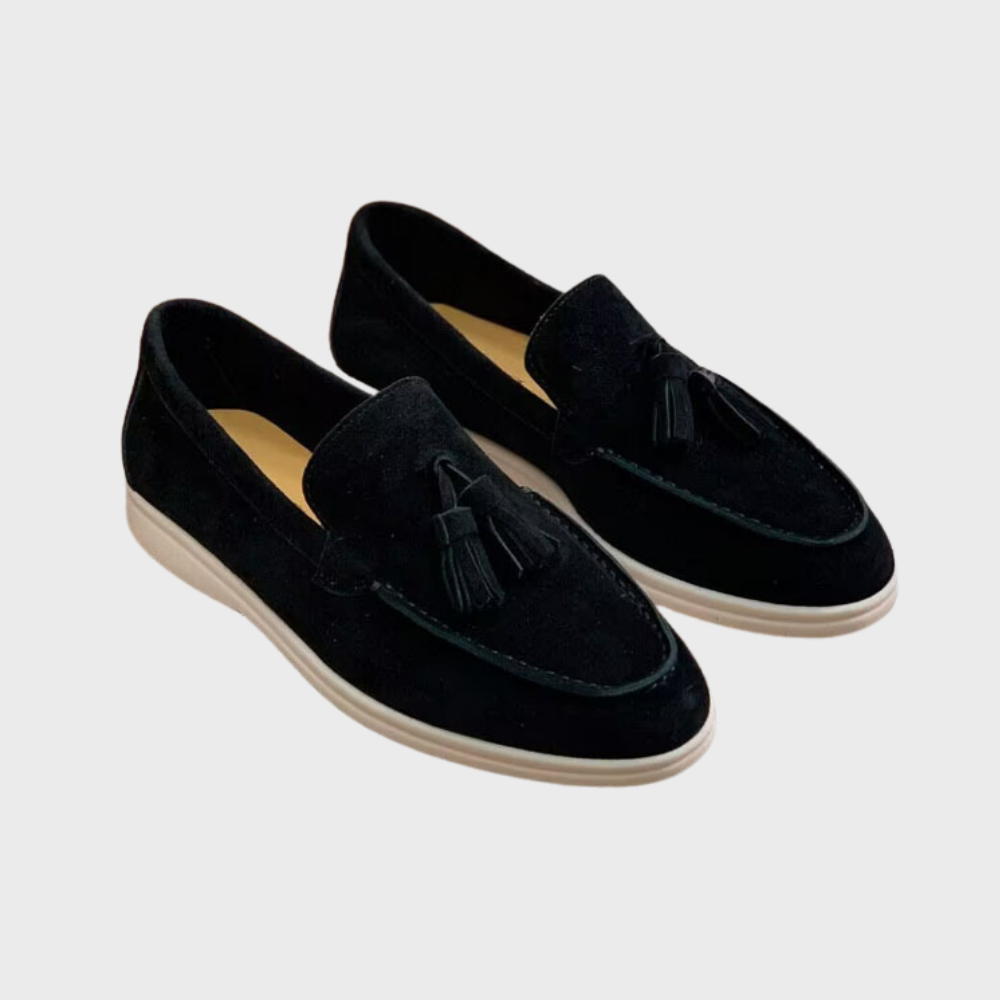 Men’s Suede Loafers - Tassel Slip-On - Moccasin Toe - Casual & Smart Dress Shoe Modehuis-Nederland