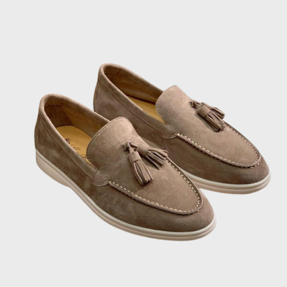 Men’s Suede Loafers - Tassel Slip-On - Moccasin Toe - Casual & Smart Dress Shoe Modehuis-Nederland
