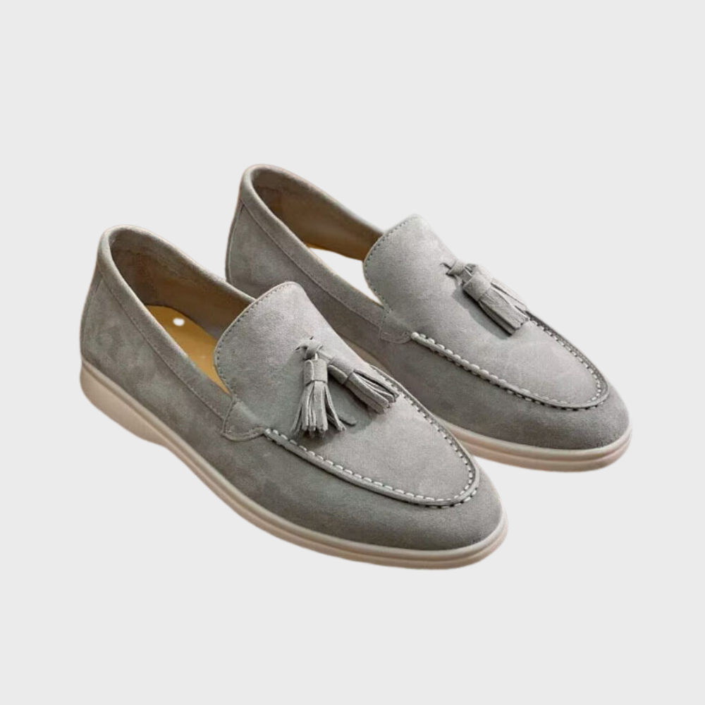 Men’s Suede Loafers - Tassel Slip-On - Moccasin Toe - Casual & Smart Dress Shoe Modehuis-Nederland