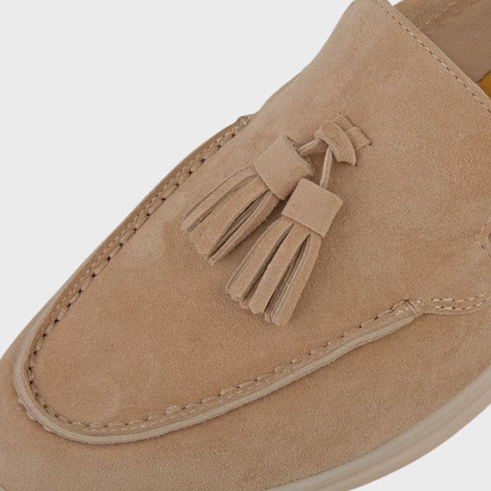 Men’s Suede Loafers - Tassel Slip-On - Moccasin Toe - Casual & Smart Dress Shoe Modehuis-Nederland