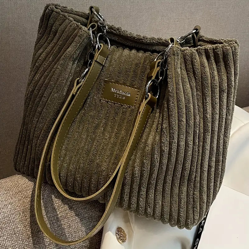 Corduroy Bag - Large - Canvas - Shoulder Bag - Tote Bag Modehuis-Nederland