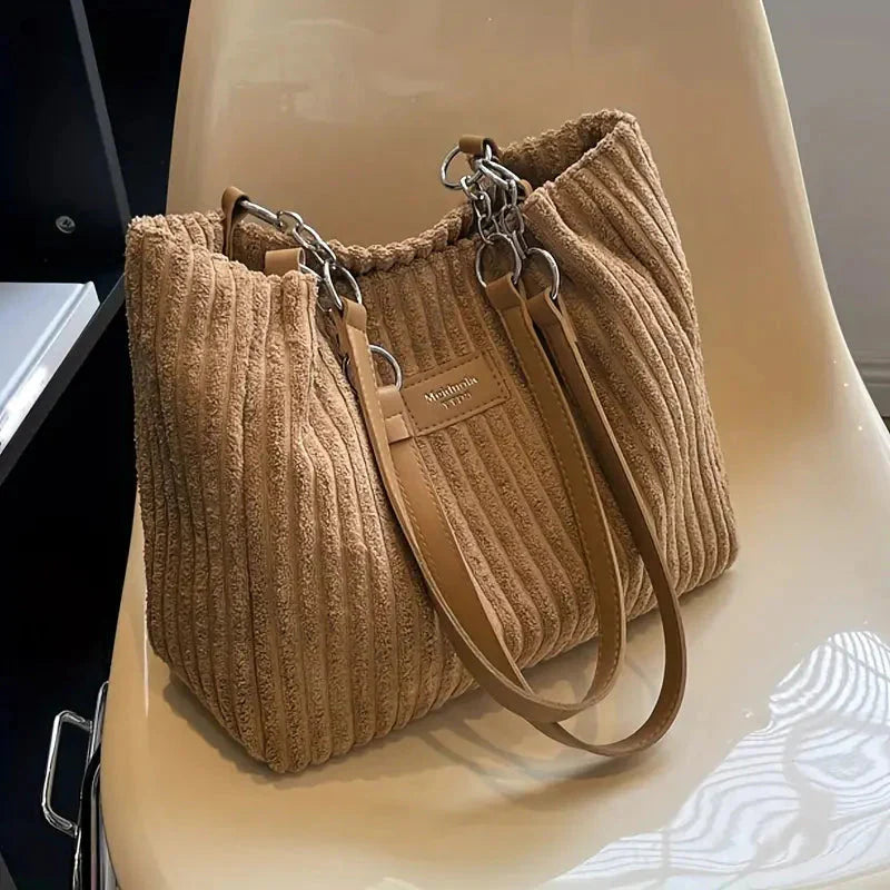 Corduroy Bag - Large - Canvas - Shoulder Bag - Tote Bag Modehuis-Nederland