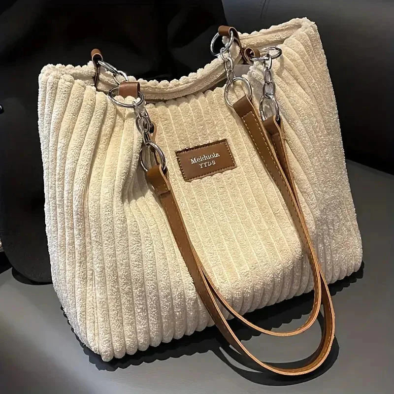 Corduroy Bag - Large - Canvas - Shoulder Bag - Tote Bag Modehuis-Nederland