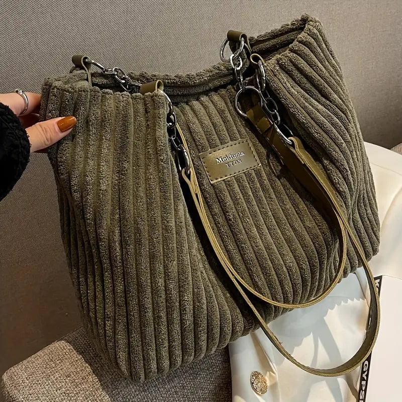Corduroy Bag - Large - Canvas - Shoulder Bag - Tote Bag Modehuis-Nederland