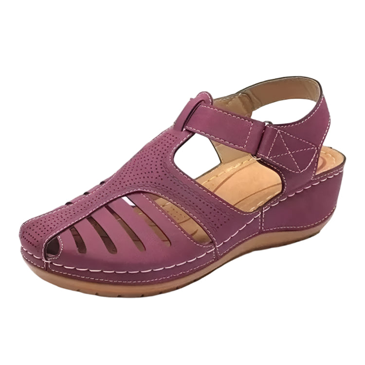 Dames sandalen met voetboogondersteuning en gestructureerd ontwerp
