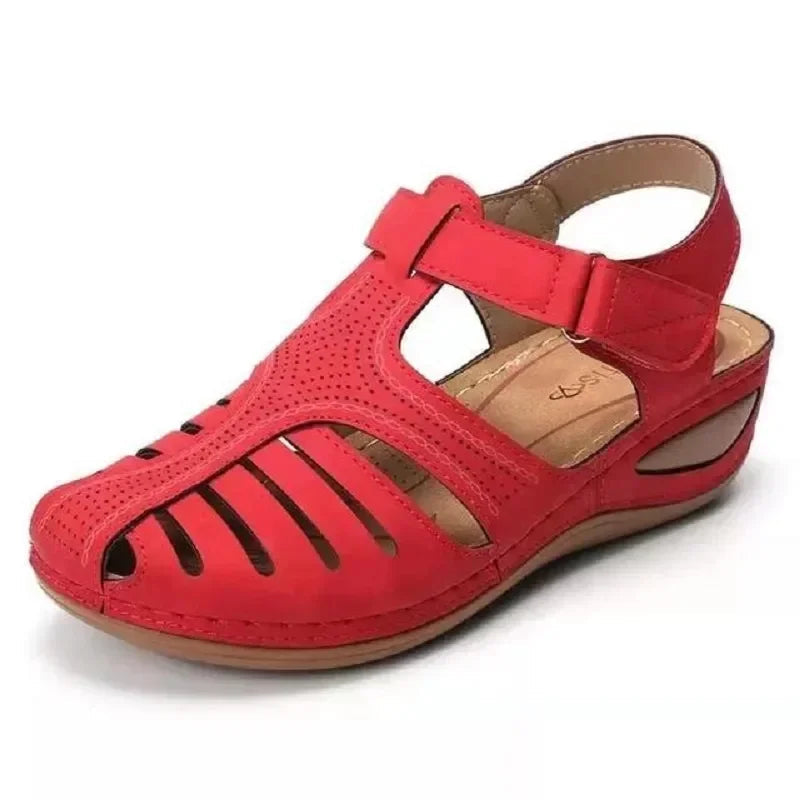Dames sandalen met voetboogondersteuning en gestructureerd ontwerp