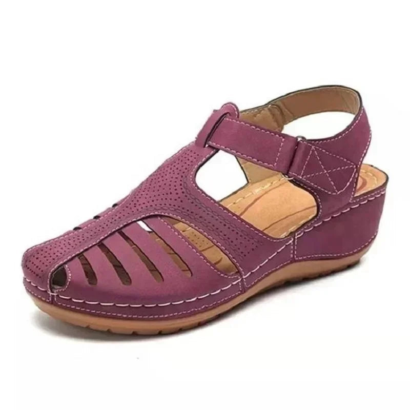 Dames sandalen met voetboogondersteuning en gestructureerd ontwerp
