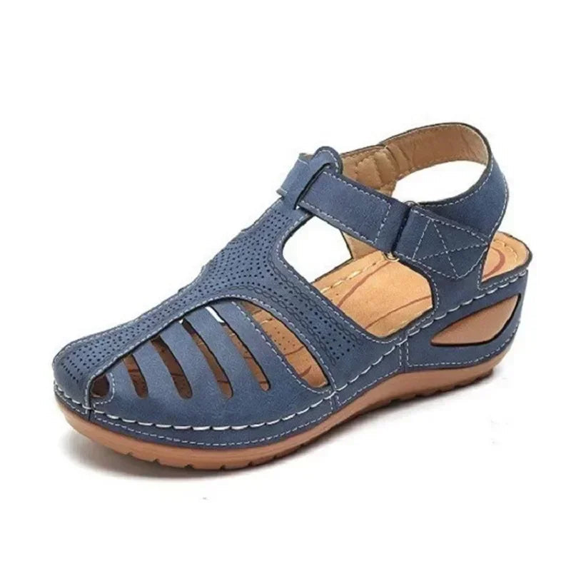 Dames sandalen met voetboogondersteuning en gestructureerd ontwerp