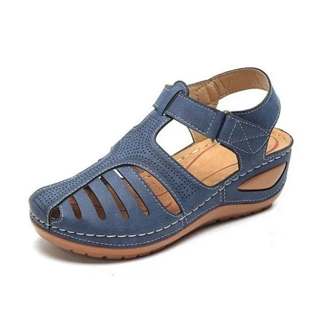 Dames sandalen met voetboogondersteuning en gestructureerd ontwerp
